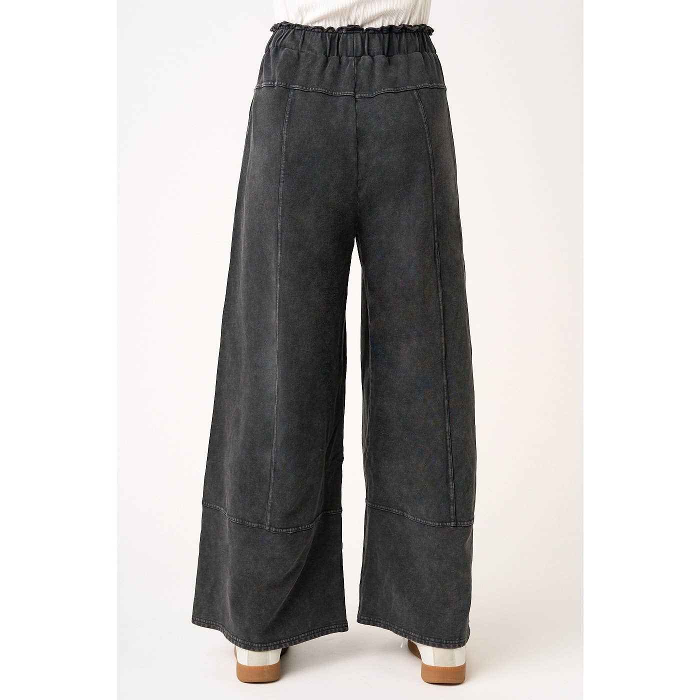 Mineral Wash Seam Detail Pants I Peri Blue