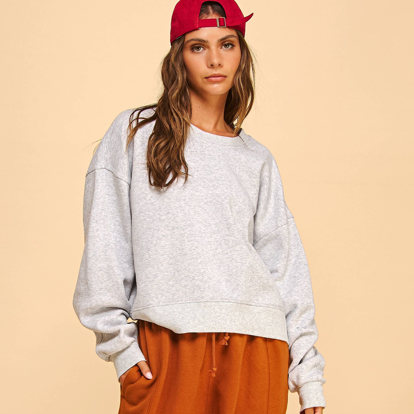 Everyday Fleece Crew I Taupe