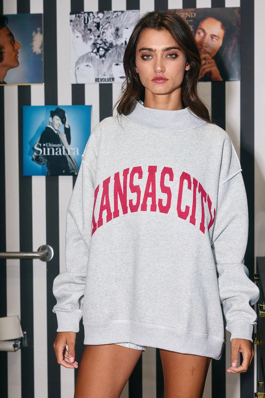 KC Reversible Mock Neck Crew