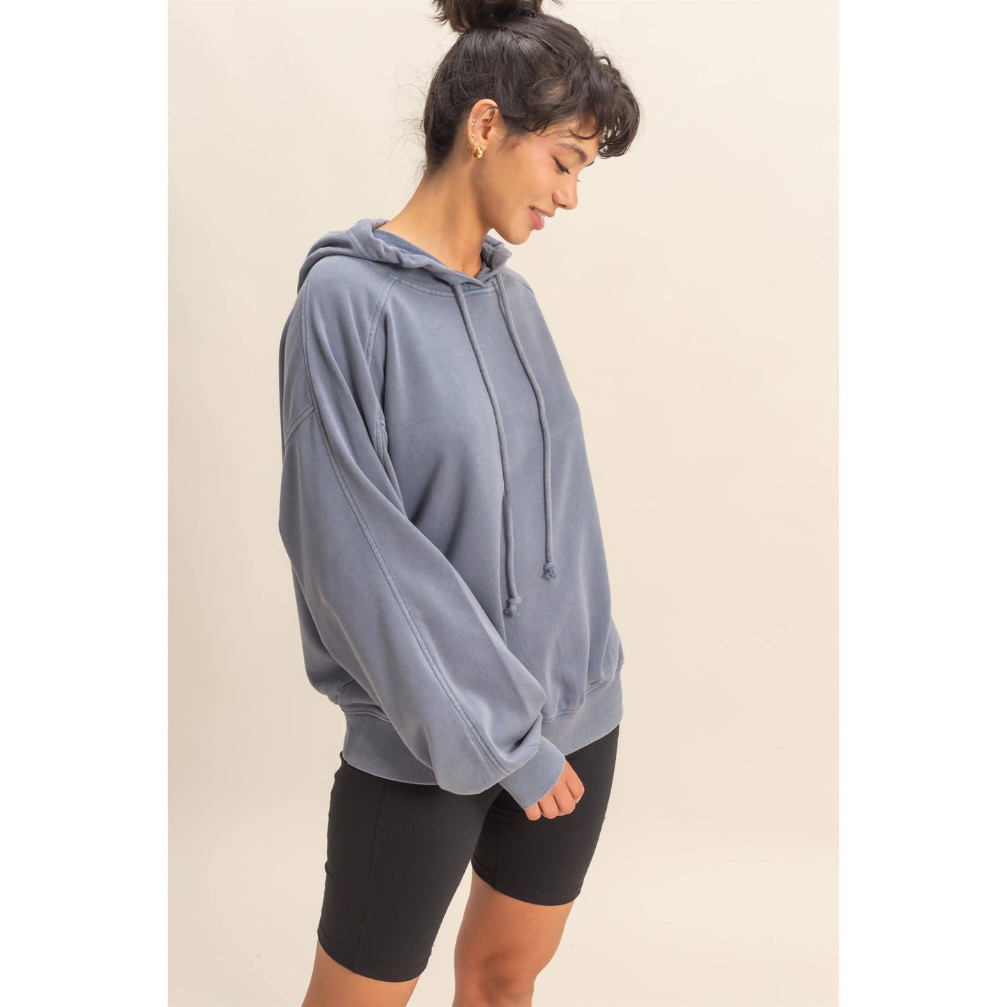 Mineral Wash Seam Hoodie I Taupe