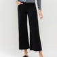 HR Raw Hem Crop Wide Leg Jeans