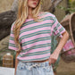 Vintage Washed Striped Cotton Tee