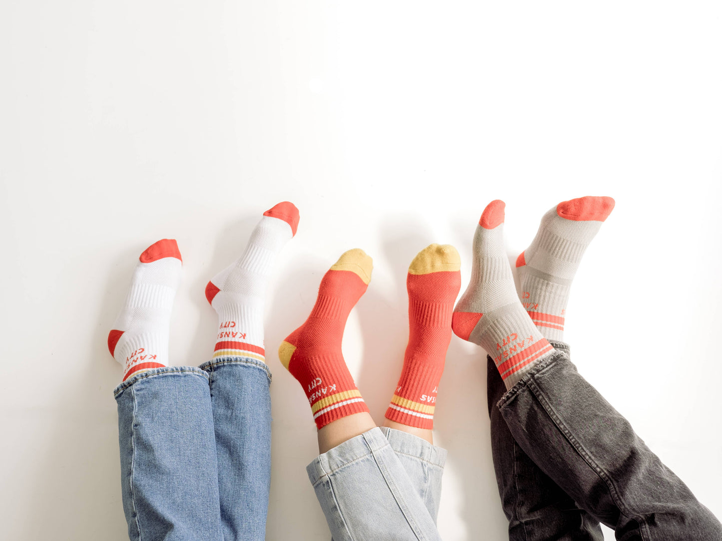 KC White Crew Socks