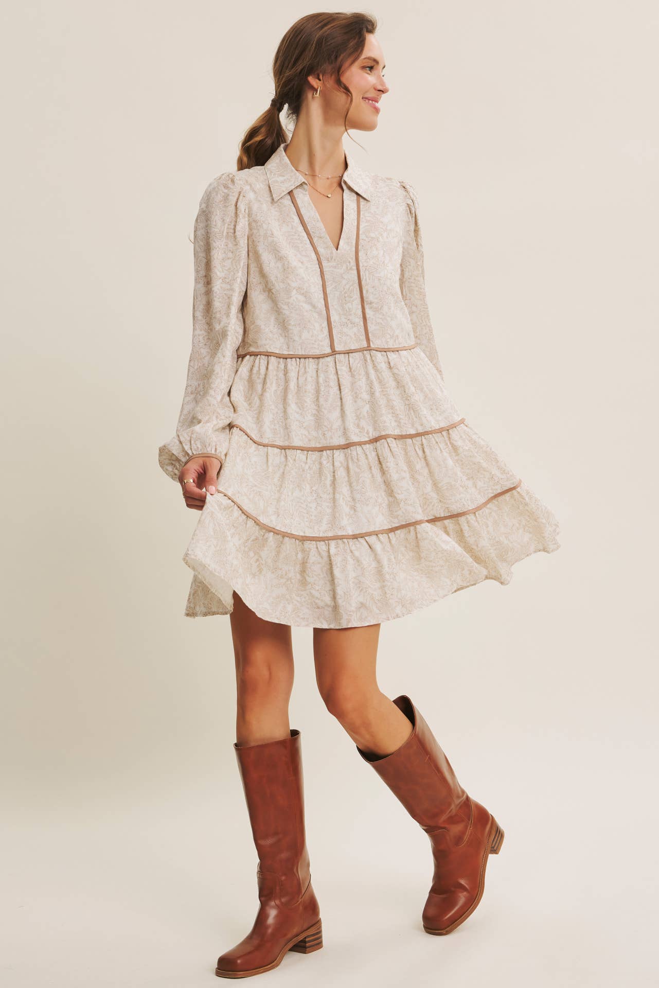 Romantic Toile Mini Dress