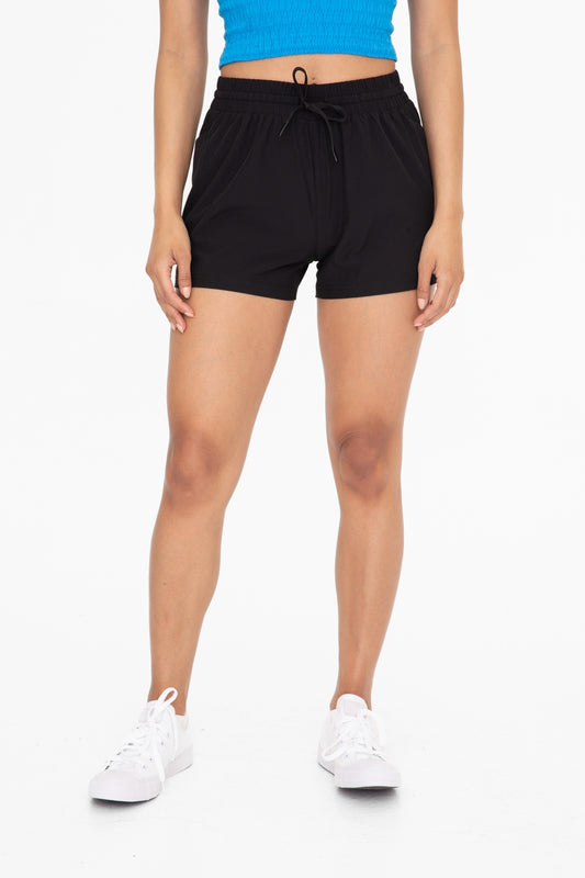 Drawstring Pocket Athleisure Shorts