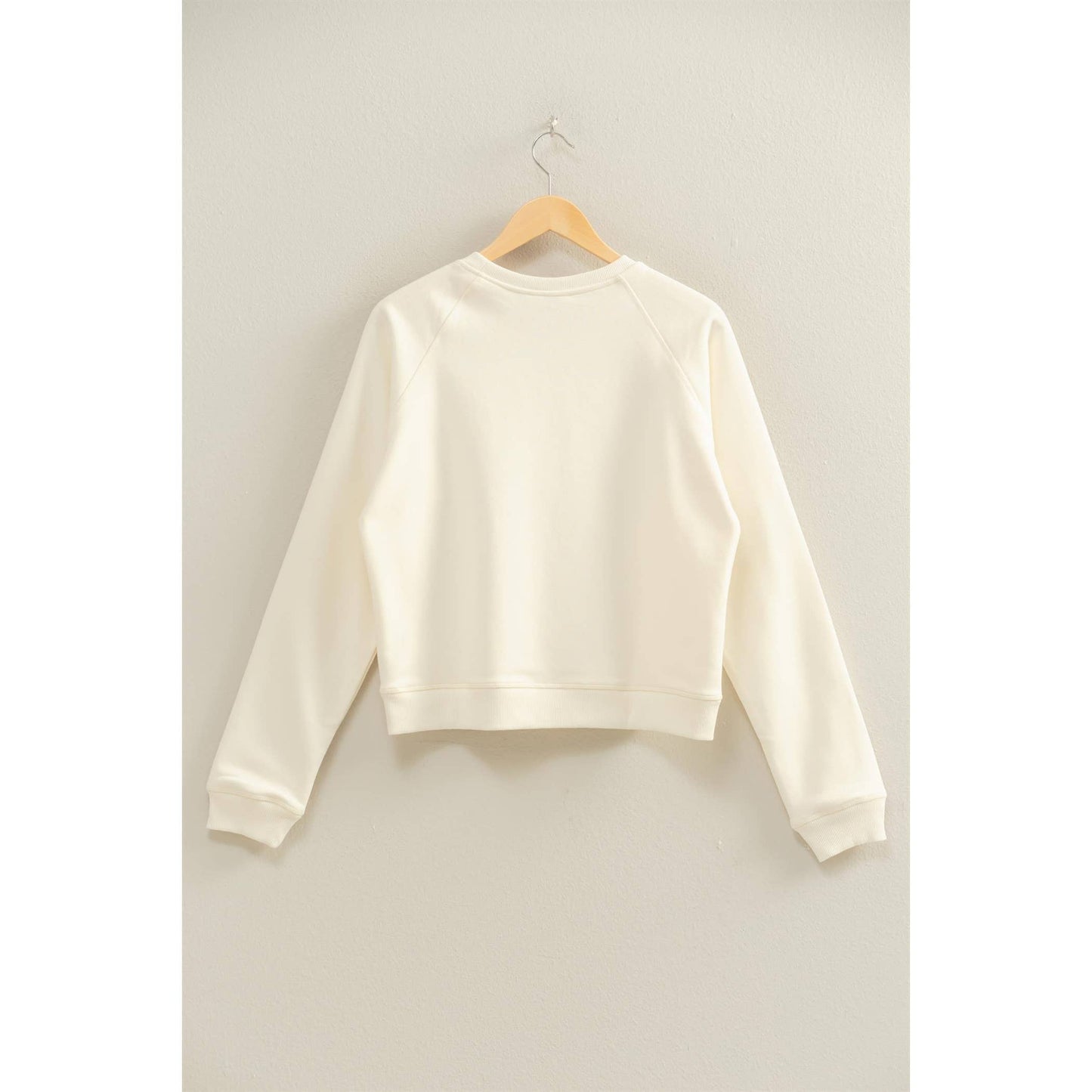 Soft + Slouchy Raglan Pullover I White