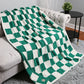 Checkered Throw Blanket - Green