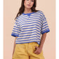 Blue Pop Stripe Boxy Tee