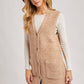 Teddy Knit Longline Vest