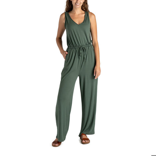 Sleeveless Olive Jumpsuit