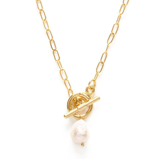Toggle Clasp Pearl Necklace
