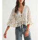 Embroidered Sheer Blouse