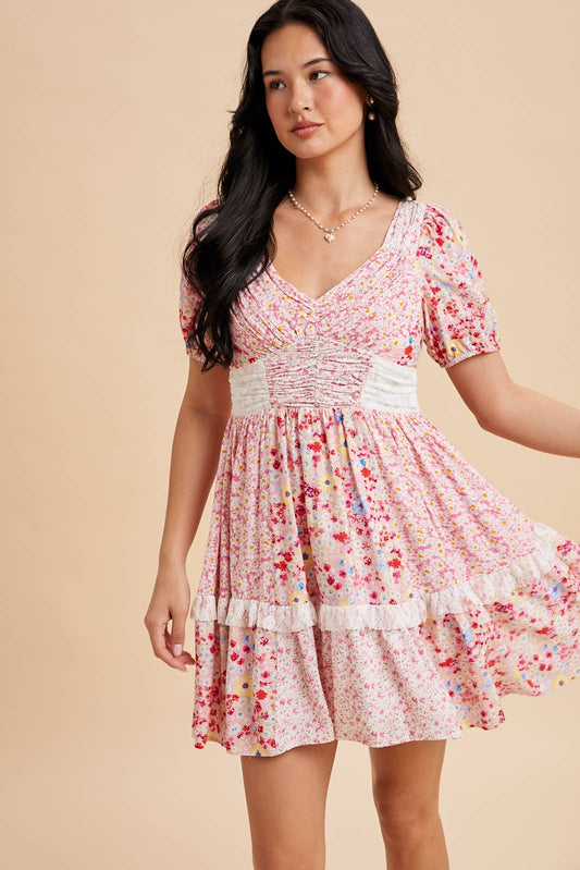 Soft Bloom Mini Dress