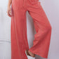 French Terry Wide Leg Pants I Blue