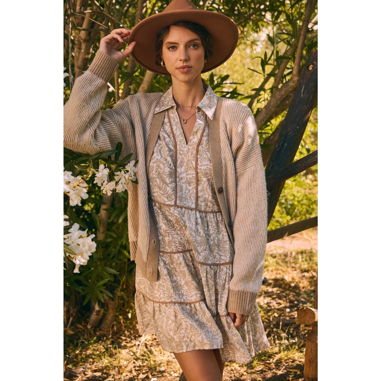 Romantic Toile Mini Dress