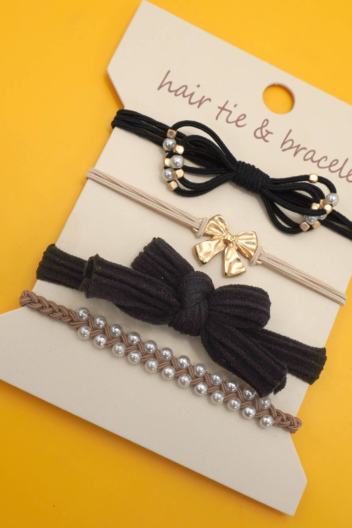 Hair Tie & Bracelet Set I Ivory