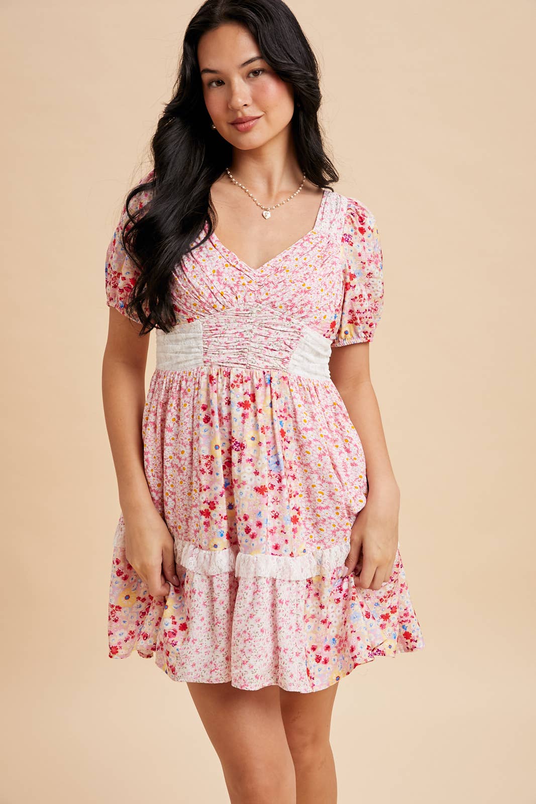 Soft Bloom Mini Dress