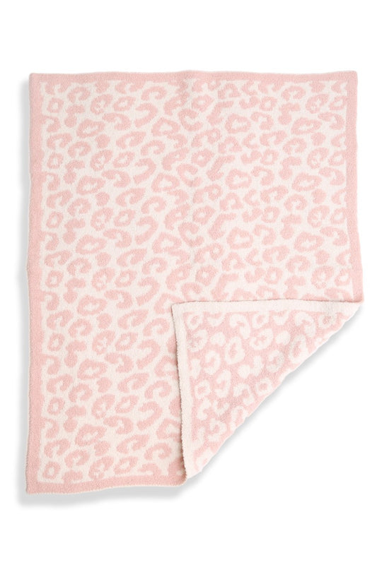Kids Leopard Throw Blanket - Pink