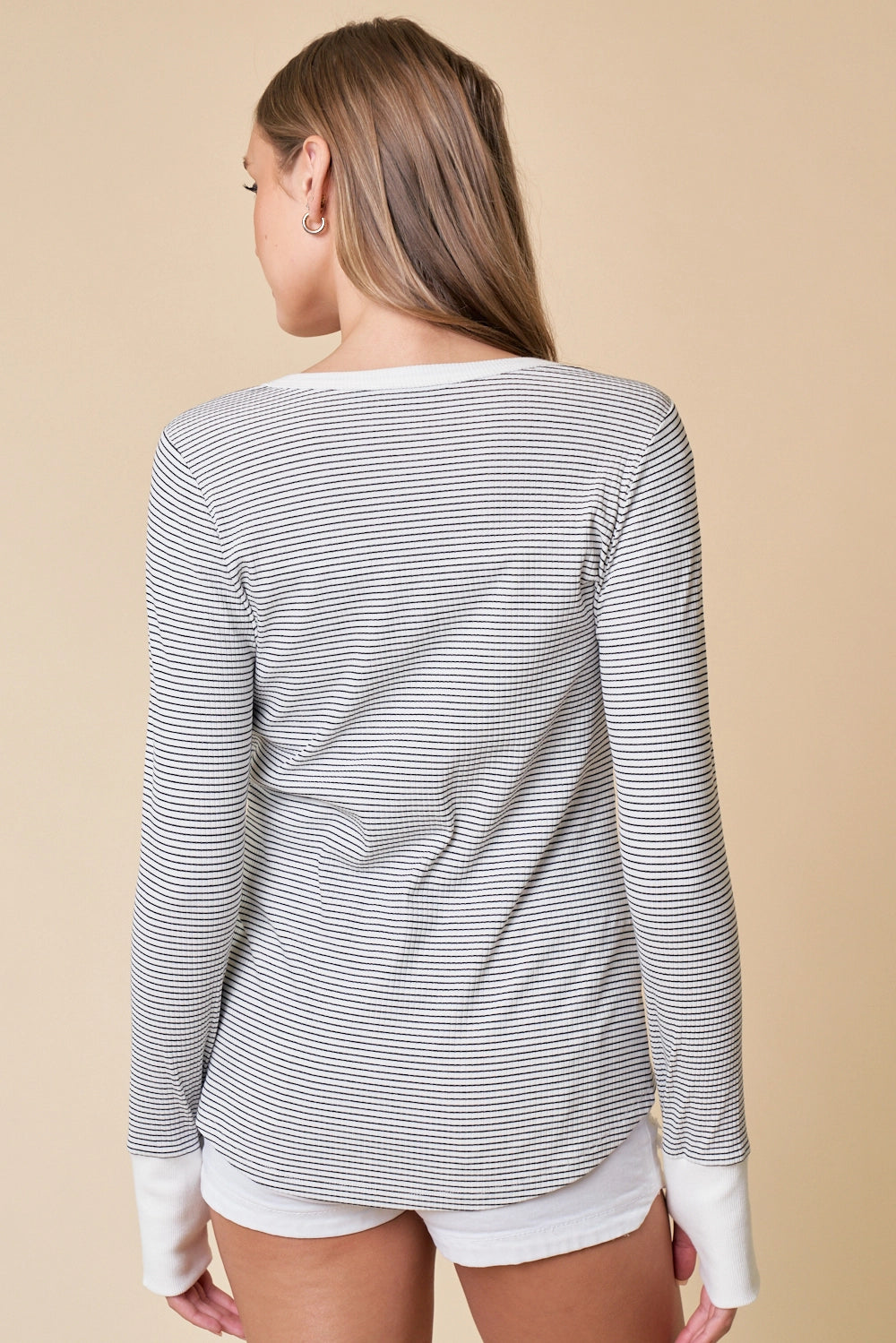 Striped Henley Tee