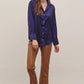 Long Sleeve Satin Blouse