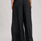 Silk Palazzo Wide Leg Pants