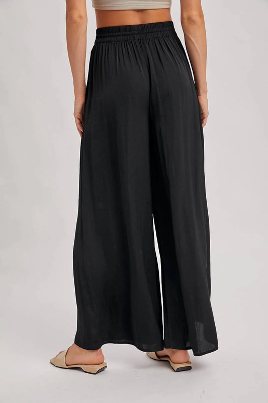 Silk Palazzo Wide Leg Pants