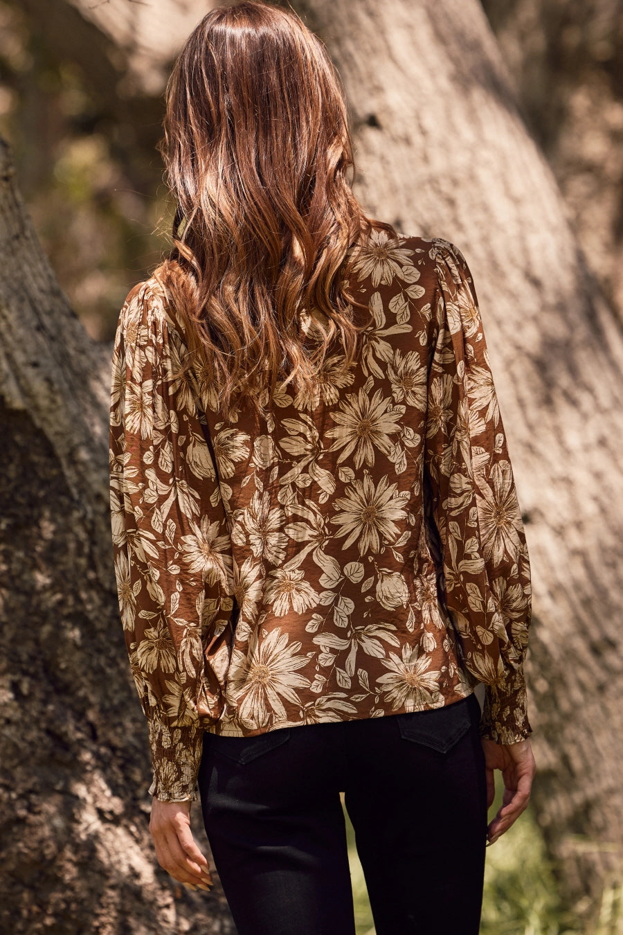 Floral Crinkle Blouse