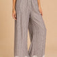Lace Trimmed Wide Leg Pants