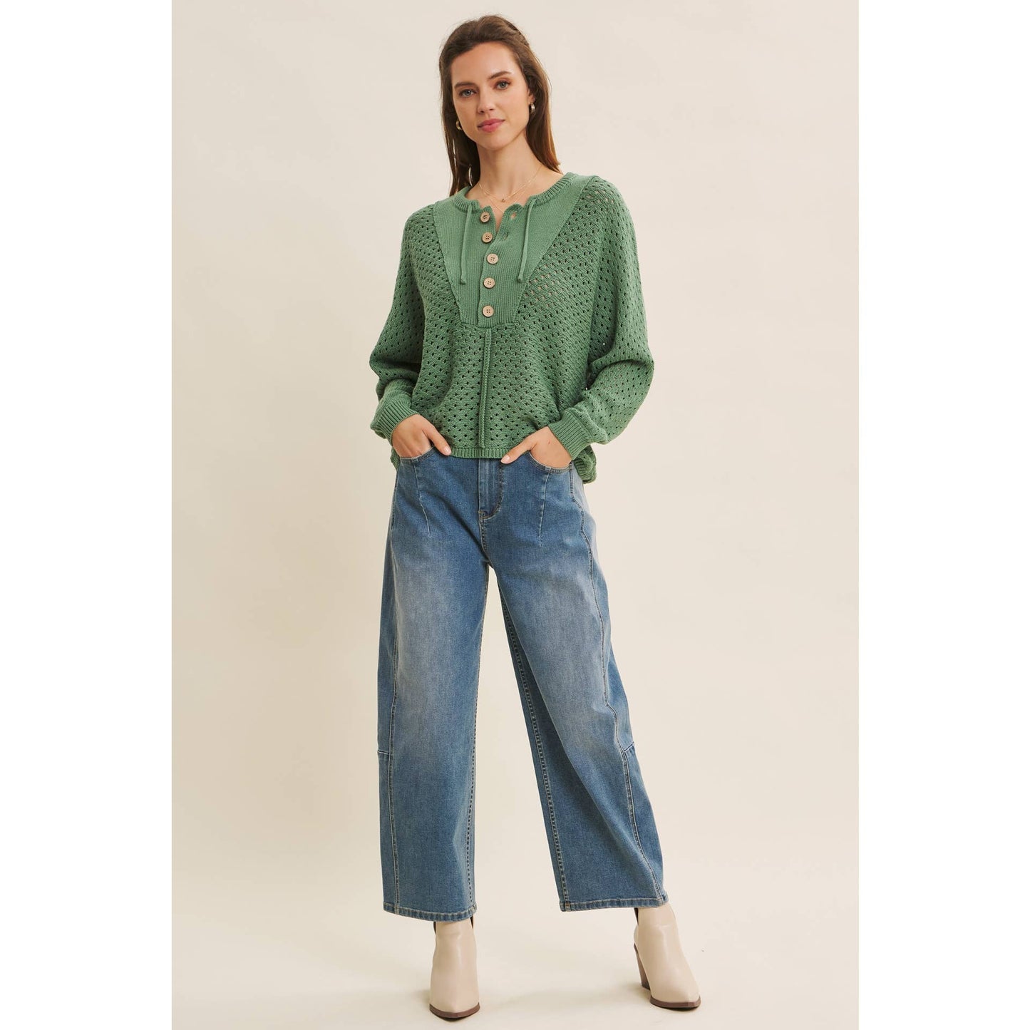 Textured Dolman Sweater