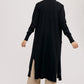 Black Longline Open Cardigan