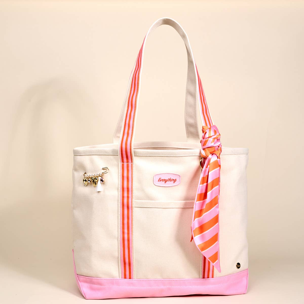 The Darling Canvas Tote Bag I Sicily Stripes Pink
