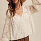 Delicate Embroidered Lace Blouse