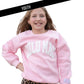 Youth Lulu Mac Pink Puff Crew