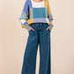 French Terry Wide Leg Pants I Blue