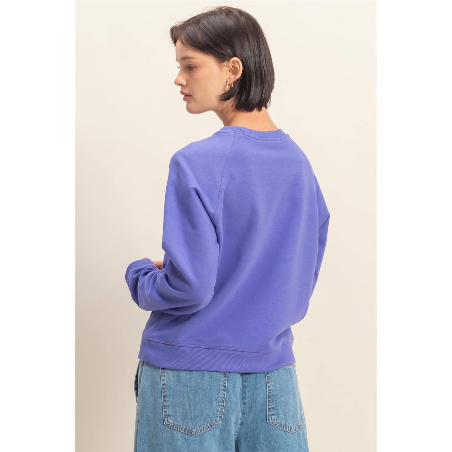 Soft + Slouchy Raglan Pullover I White