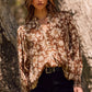 Floral Crinkle Blouse
