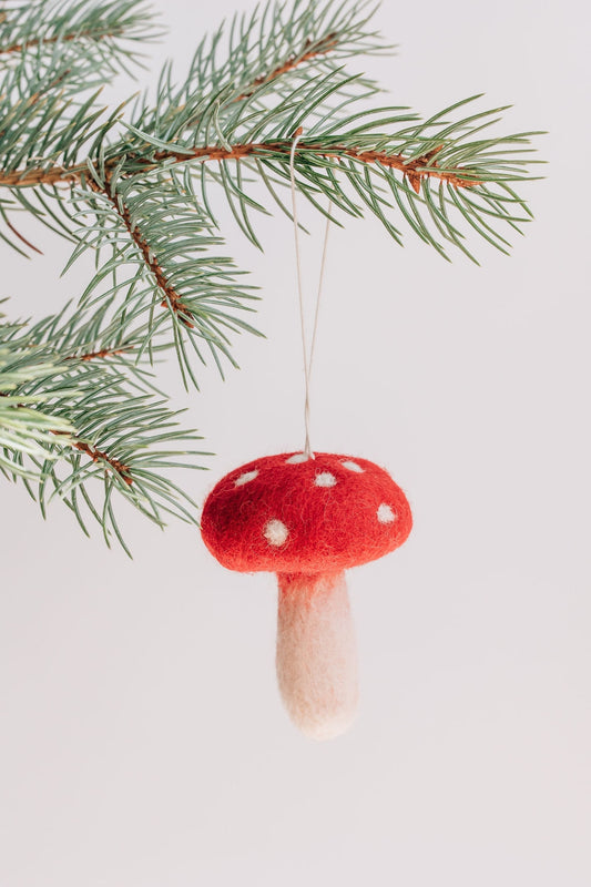 Mushroom Felt Ornament