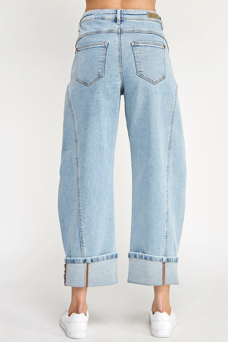 Barrel Cuffed Jeans
