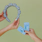 Grwm Headband & Wristband Set I Blue & Brown