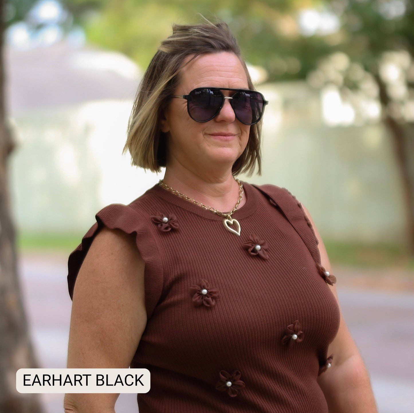 Earhart I Women’s Aviator Sunglasses I Clear