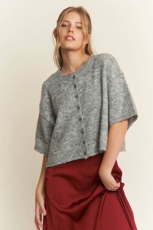 Grey Knit Cardigan