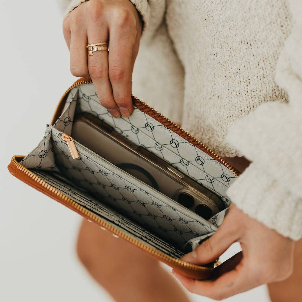 Woven Wallet I Black Checkered
