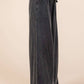 French Terry Wide Leg Pants I Blue