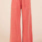 French Terry Wide Leg Pants I Blue