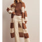 Striped Longline Knit Cardigan