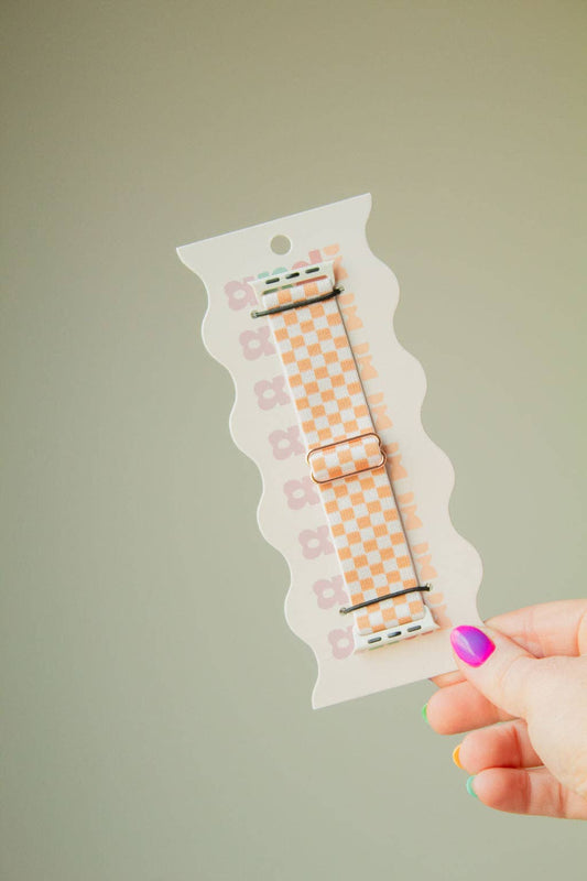 Tan Checkerboard Stretch Band