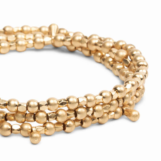 Everyday Gold Beaded Wrap