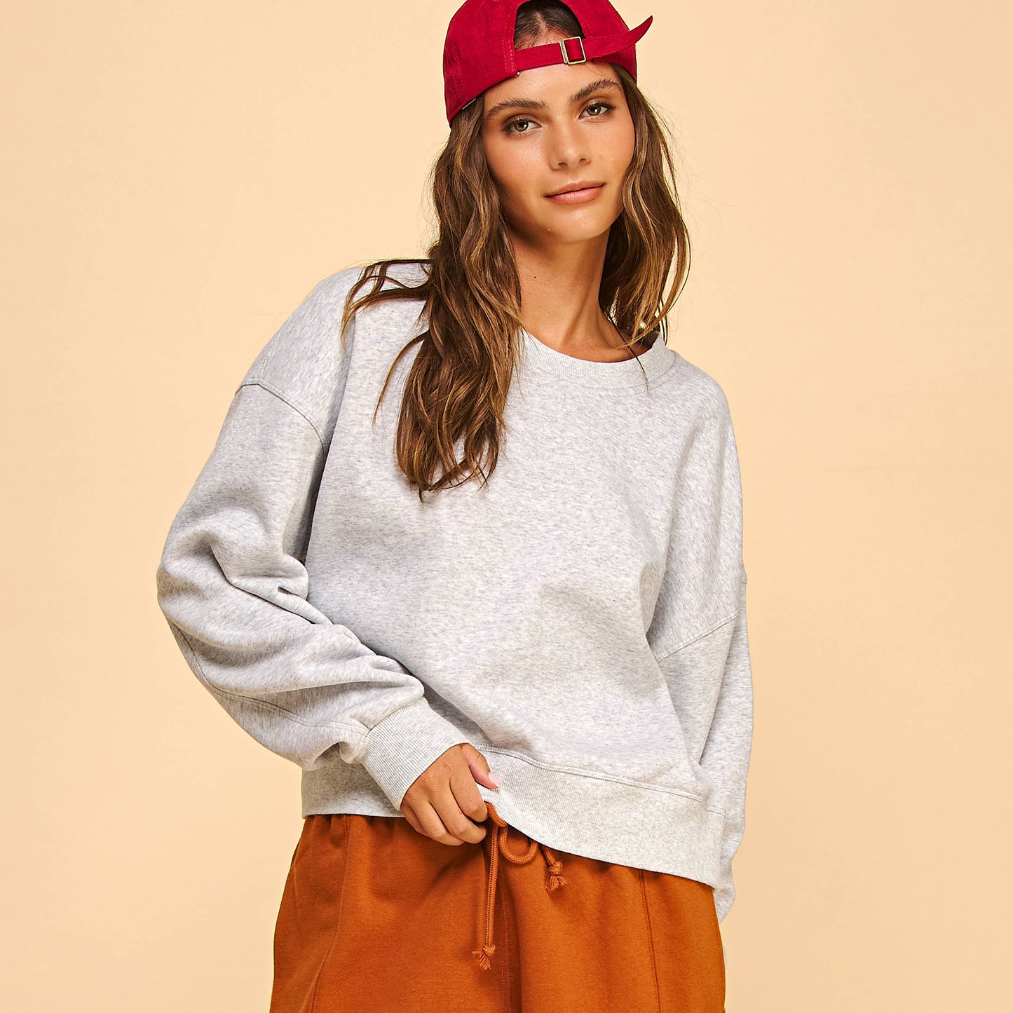 Everyday Fleece Crew I Pink