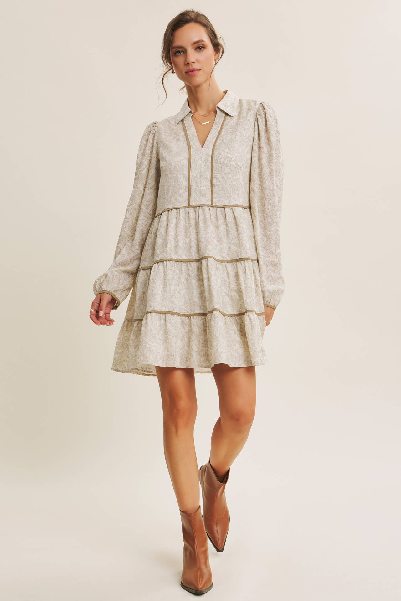 Romantic Toile Mini Dress