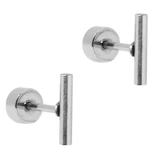 Screwback Stud Earrings - Perry Silver